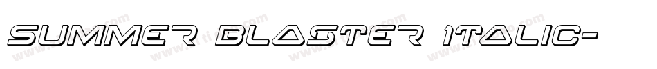 Summer Blaster Italic字体转换